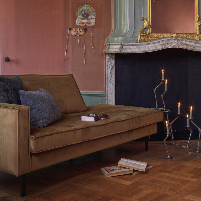 WOOOD Rodeo Daybed Links - Velvet - Honinggeel