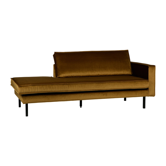 WOOOD Rodeo Daybed Rechts - Velvet - Honinggeel