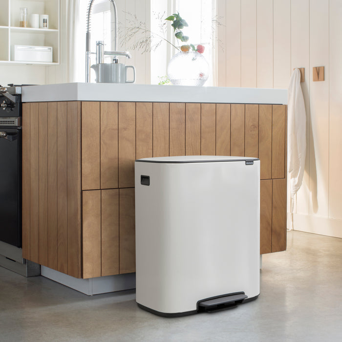 Brabantia Bo Pedaalemmer 2 x 30 L - Wit