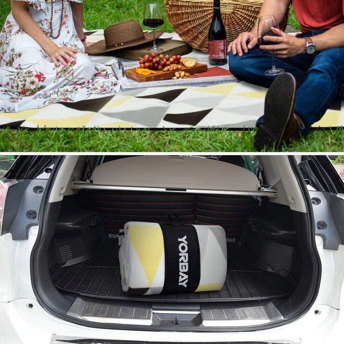 Sens Design XXXL Waterdicht Picknickkleed – 200x300 cm – Geel