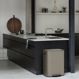 Brabantia Bo Pedaalemmer 2 x 30 L - Platinum