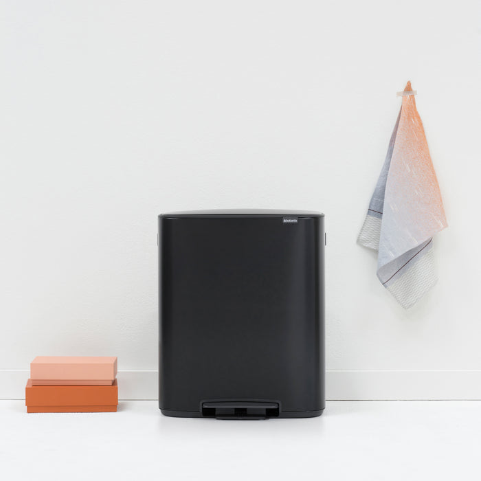 Brabantia Bo Pedaalemmer 2 x 30 L - Zwart