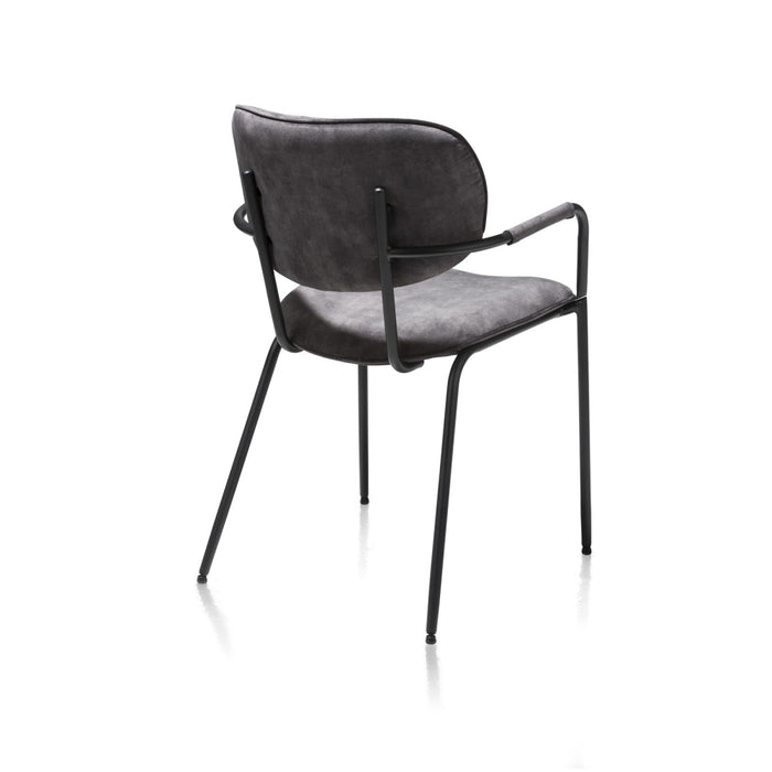 XOOON eetkamerstoel Jolie karese antraciet