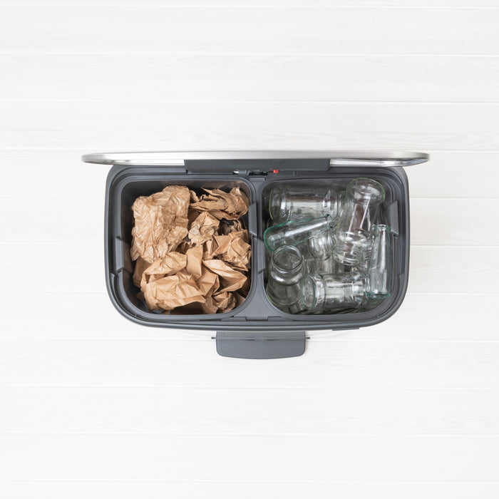 Brabantia Bo Pedaalemmer 60 Liter (2x30 liter) - Matt Steel