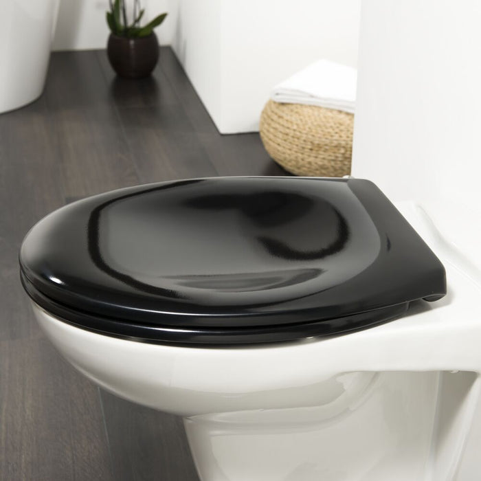 Tiger Ventura Toiletbril met Deksel Duroplast - Zwart