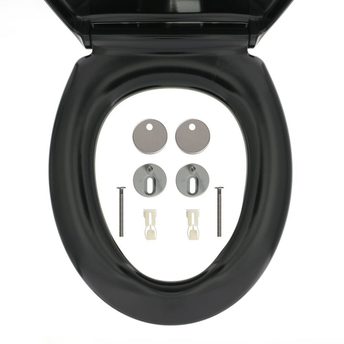 Tiger Ventura Toiletbril met Deksel Duroplast - Zwart