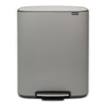 Brabantia Bo Pedaalemmer 2 x 30 L - Mineral Concrete Grey