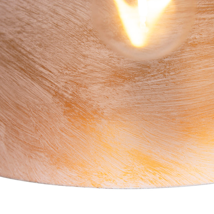 QAZQA Industriële hanglamp wit met goud 35 cm - Magna Eco