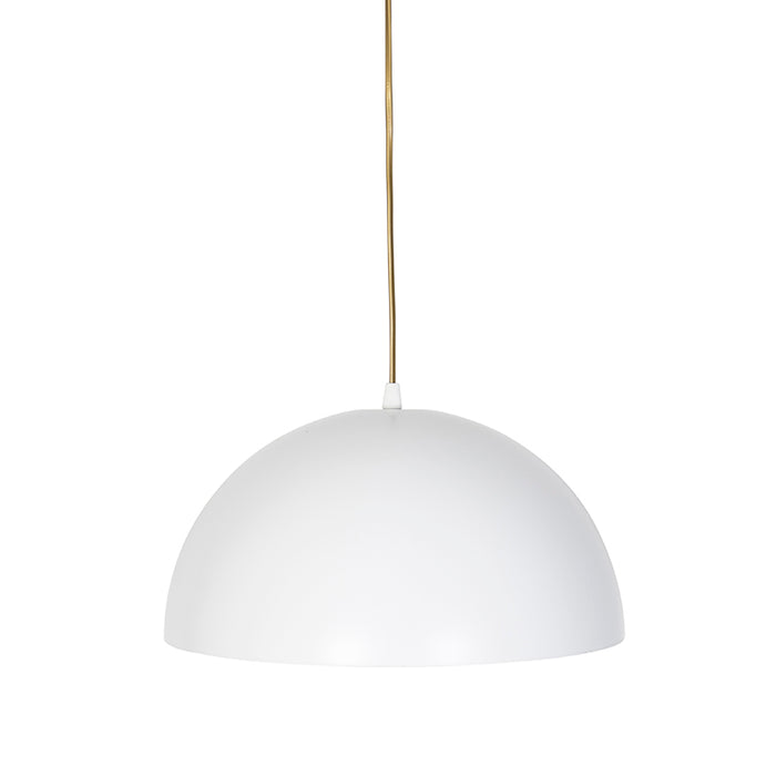QAZQA Industriële hanglamp wit met goud 35 cm - Magna Eco