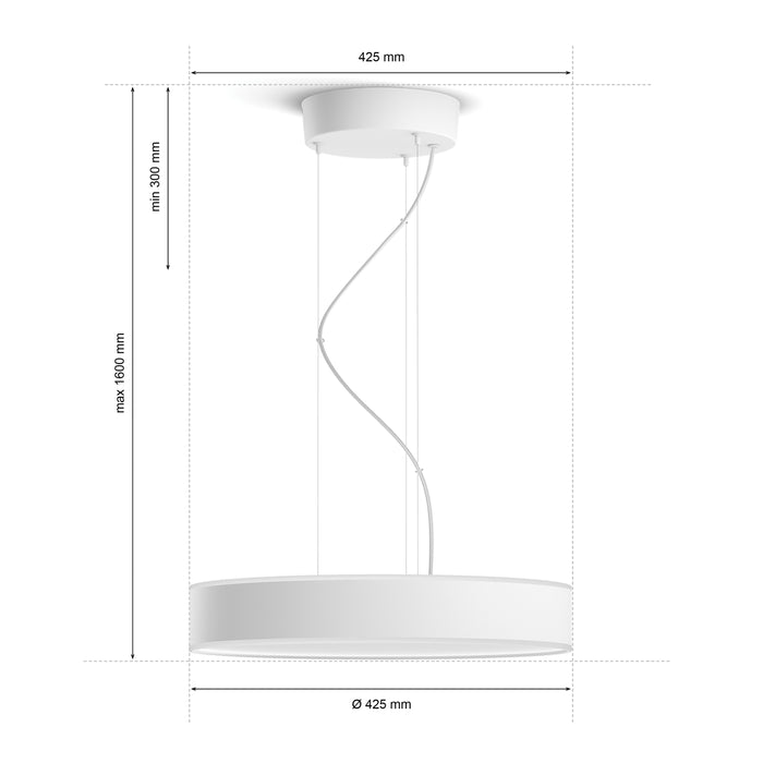 Philips Hue Enrave Hanglamp - XL - Wit