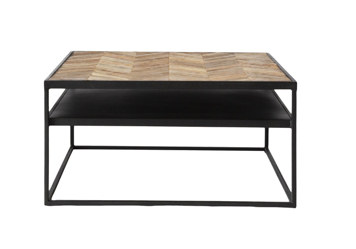 Duverger® Herringbone - Salontafel - vierkant - Havana bruin - visgraa