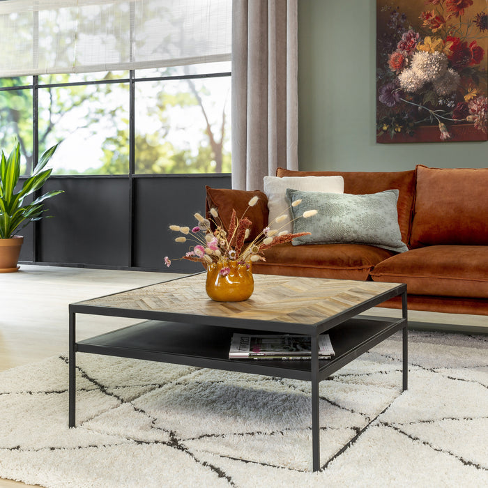 Duverger® Herringbone - Salontafel - vierkant - Havana bruin - visgraa