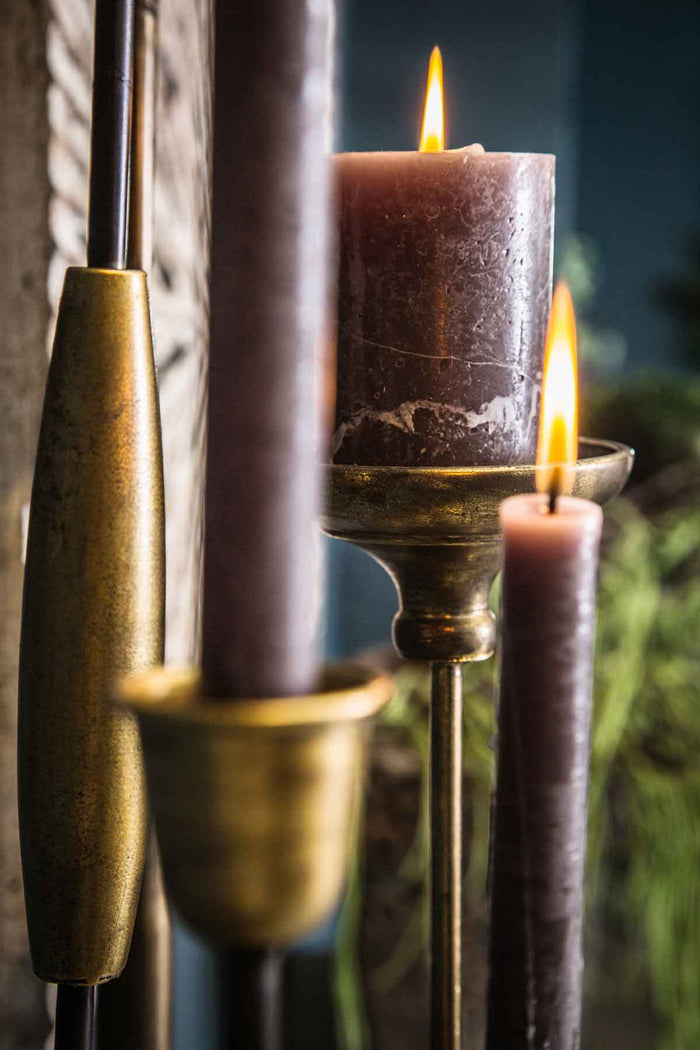 PTMD Stacey Kandelaar Smal - H125 x Ø14,5 cm - Metaal - Goud