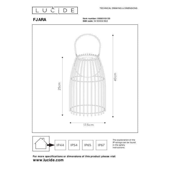 Lucide FJARA Tafellamp - Groen