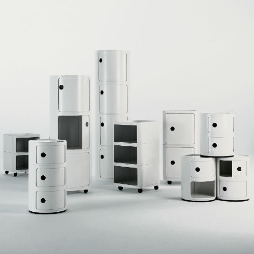 Kartell Componibili Kast Ø 32 cm - 3 Modules - Wit