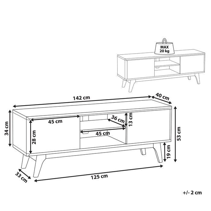 Beliani - ROCHESTER - TV-meubel - Wit - MDF