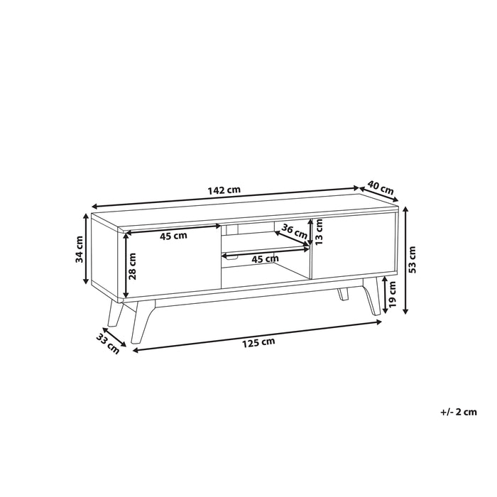 Beliani - ROCHESTER - TV-meubel - Wit - MDF