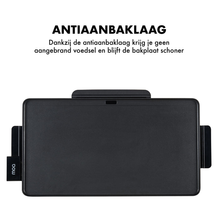 MOA Tafelgrill - Elektrische Bakplaat - Grill - 56 x 30 cm -