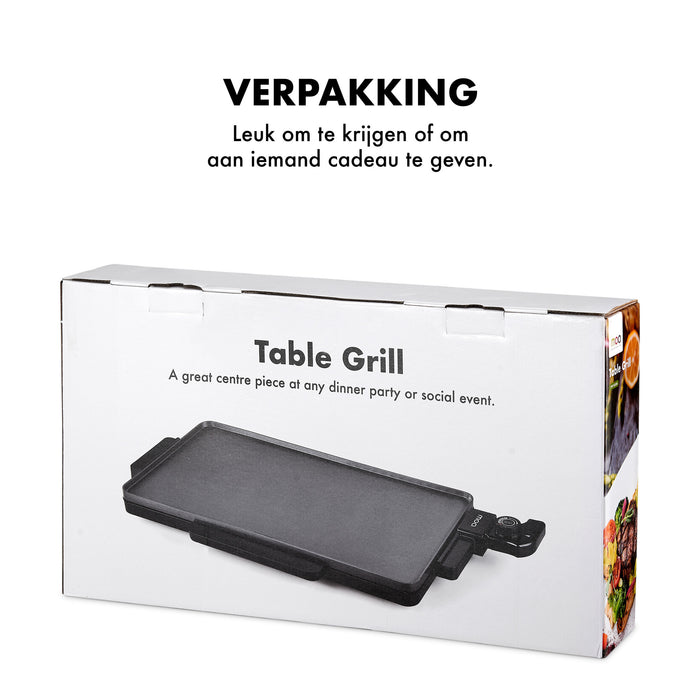 MOA Tafelgrill - Elektrische Bakplaat - Grill - 56 x 30 cm -