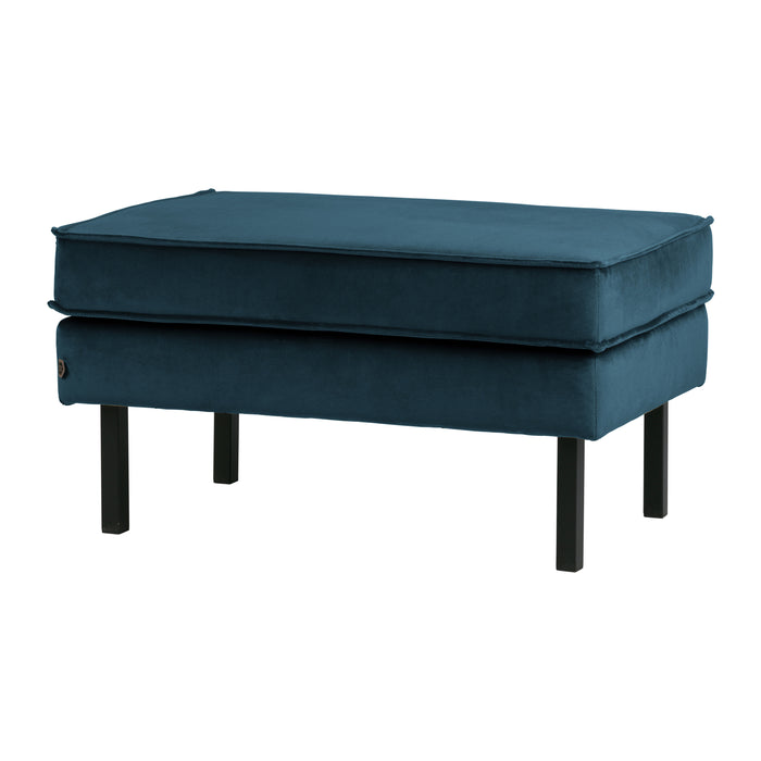 WOOOD Rodeo Hocker - Velvet - Blauw