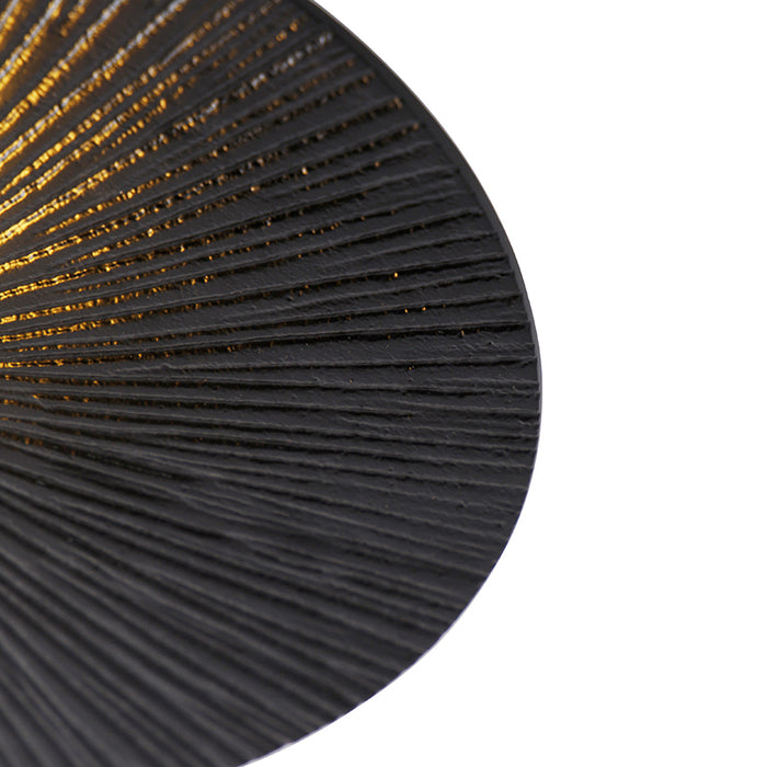 QAZQA Oosterse plafondlamp zwart rond - Konge