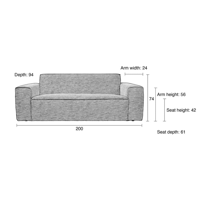 Zuiver Bor Bank 2,5-Zits