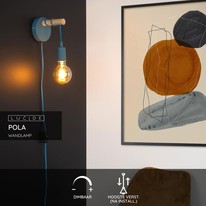 Lucide POLA Wandlamp - Blauw