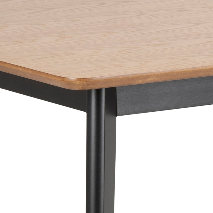 by fonQ basic Crow Eettafel - 120 x 80 cm - Eiken / Zwart