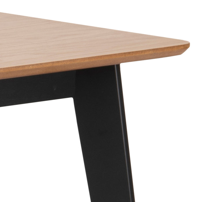 by fonQ basic Crow Eettafel - 120 x 80 cm - Eiken / Zwart