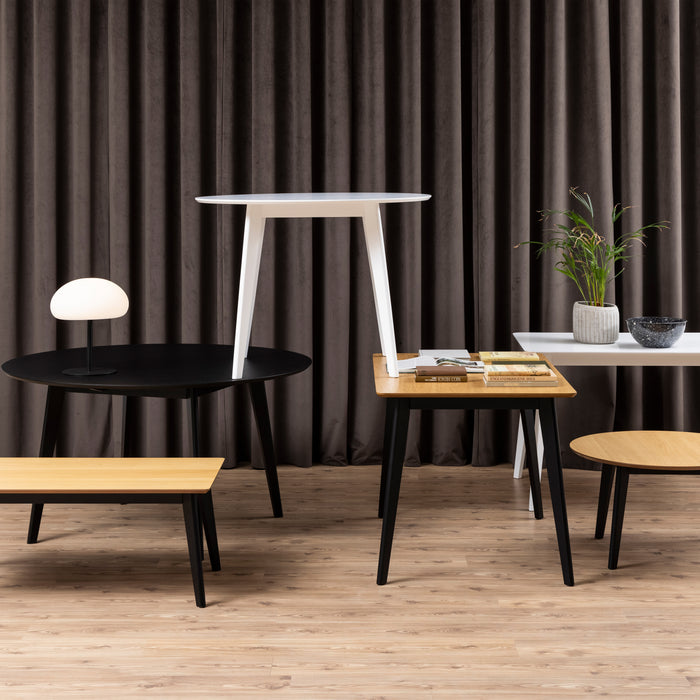 by fonQ basic Crow Eettafel - 120 x 80 cm - Eiken / Zwart