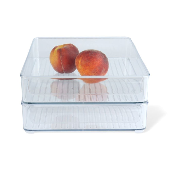 Orange85 Vleeswarendoos Bewaardoos Koelkast 30x20,5x5 cm Transparan...