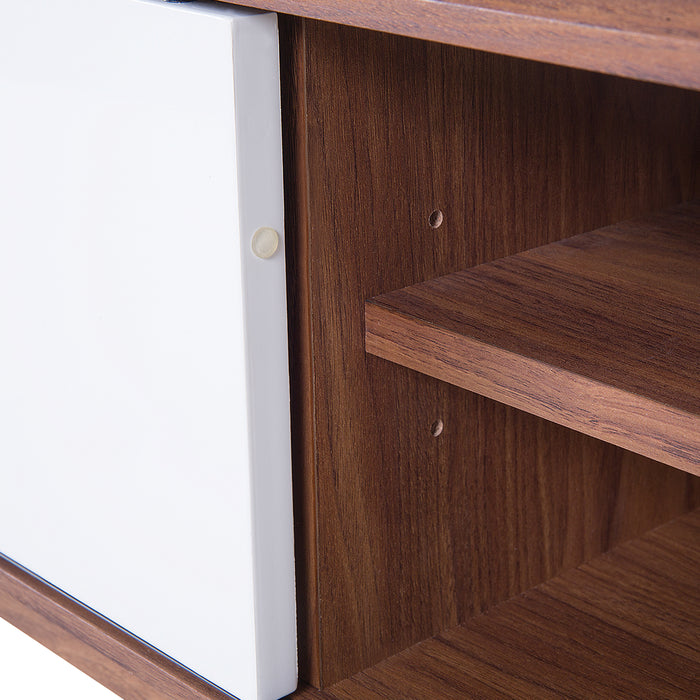 Beliani - BUFFALO - TV-meubel - Donkere houtkleur - MDF