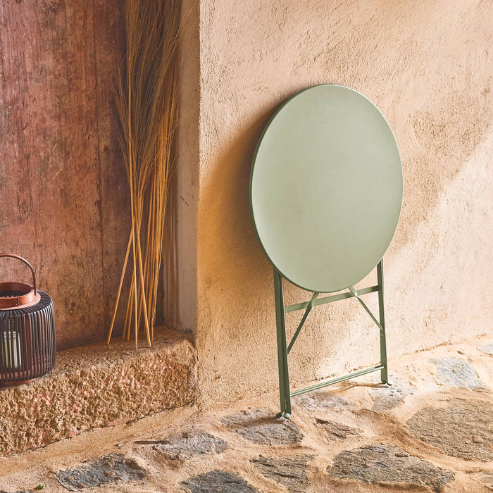 sweeek - Inklapbare metalen bistro tuintafel Ø60cm, plaats voor 2