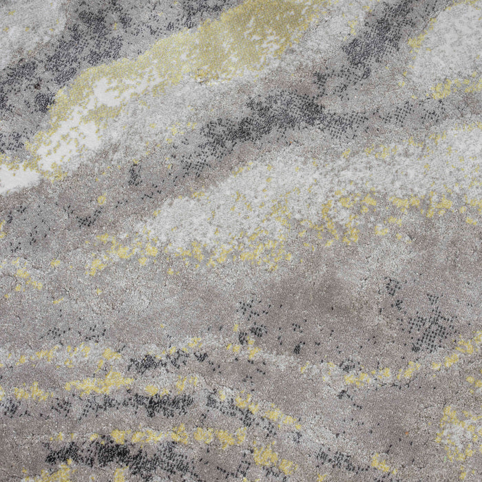 Zuiver Solar Vloerkleed Ø 200 cm - Geel/Grijs
