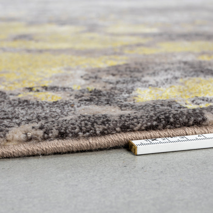 Zuiver Solar Vloerkleed Ø 200 cm - Geel/Grijs