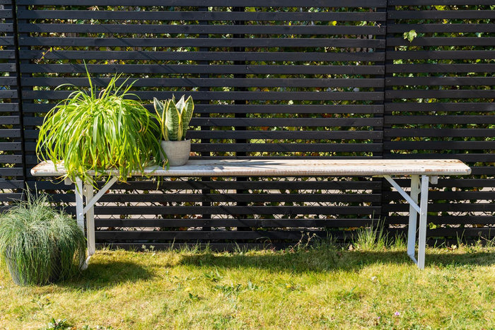 Inklapbare picknickbank Berlijn 200cm whitewash