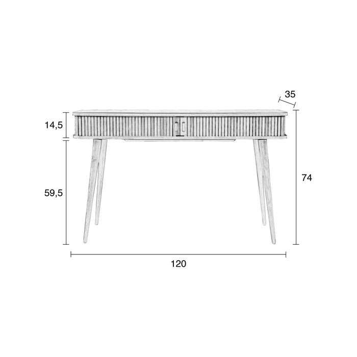 Zuiver Barbier Sidetable - Walnoot