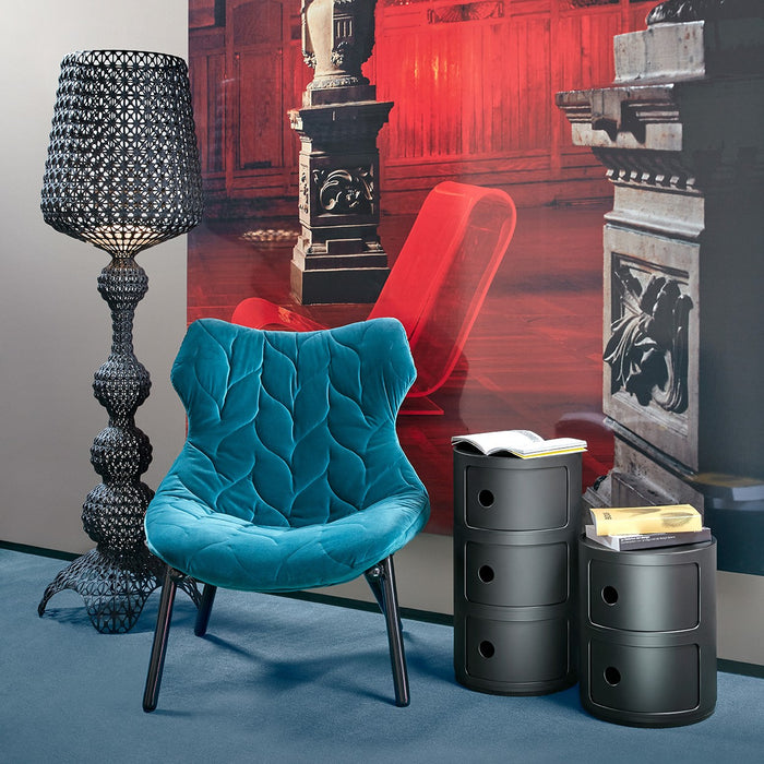 Kartell Componibili Kast Ø 32 cm - 3 Modules - Mat Zwart