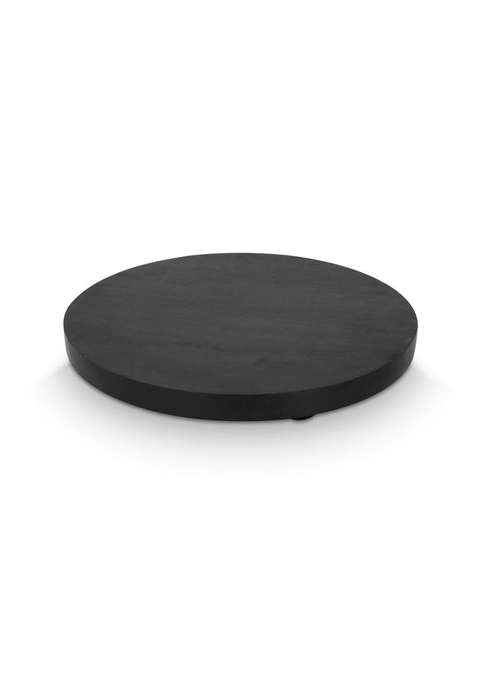 vtwonen Dienblad met Voet - Hout - Zwart - 29 cm