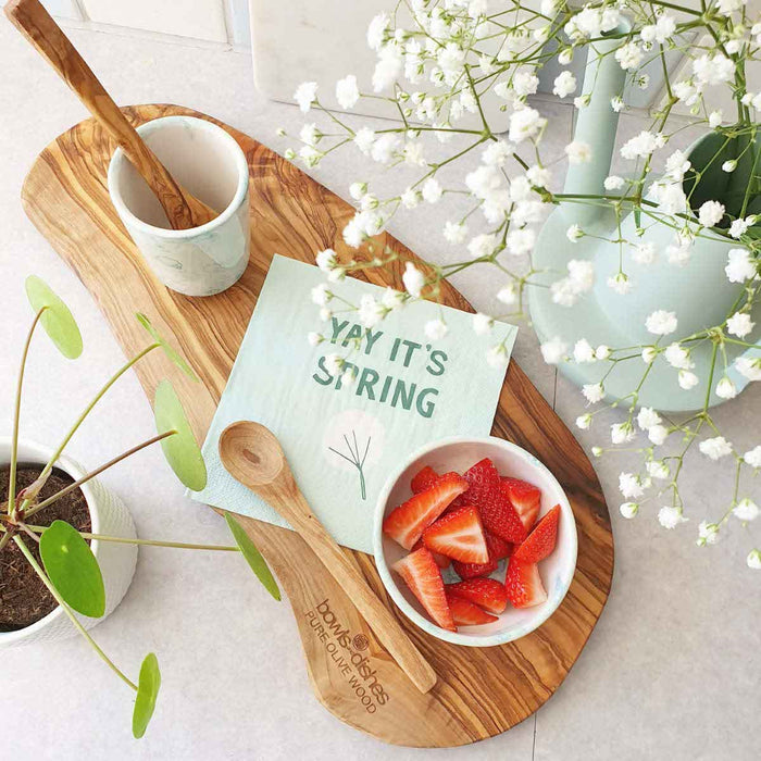 Bowls and Dishes Pure Olive Wood Tapasplank 40 x 45 cm