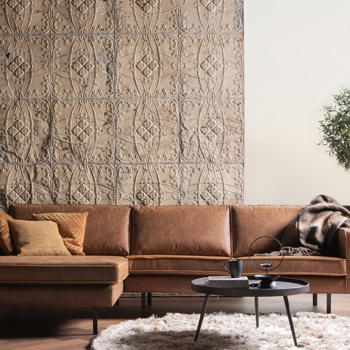 WOOOD Rodeo Chaise Longue Links - Eco-leder - Cognac