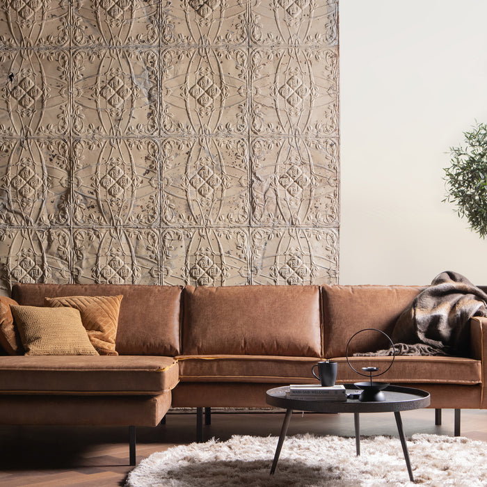 WOOOD Rodeo Chaise Longue Links - Eco-leder - Cognac