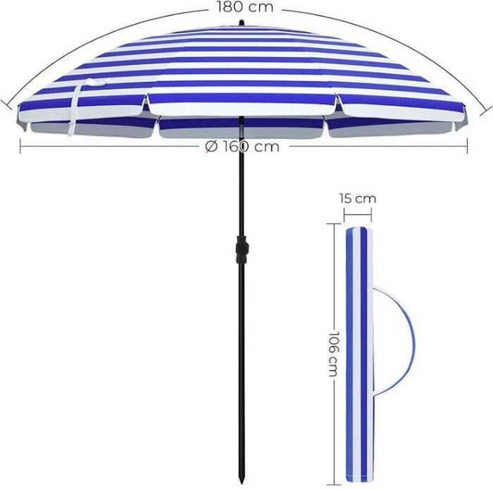 MIRA Home Parasol Zonwering met UPF 50+ 180x160