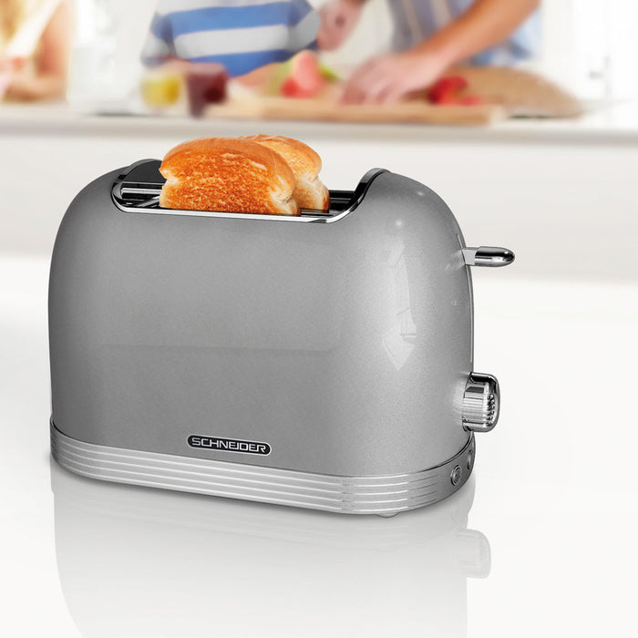 Schneider SL T2.2 SI Retro Broodrooster Zilver
