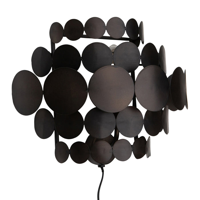 Woood Kaki Wandlamp - Zwart