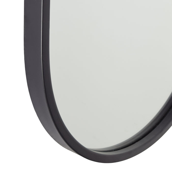Fragix Boston Spiegel Ovaal - Zwart - 80x30