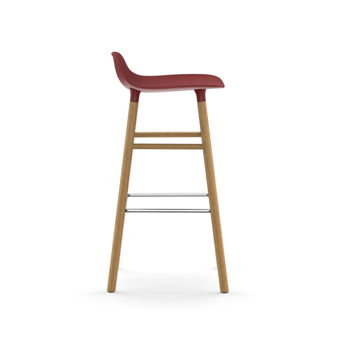 Normann Copenhagen Form Barkruk Low 75 cm - Eiken - Donkerrood