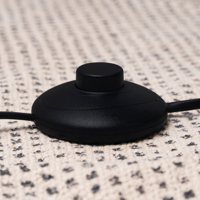 QUVIO Vloerlamp ronde lampenkap zwart - QUV5038L-BLACK