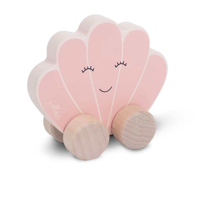 Jollein houten speelgoedauto roze (11 centimeter x 6 centimeter x 8