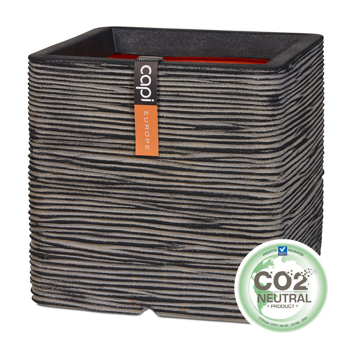Capi Europe Nature Rib Vierkant Bloempot 30 x 30 cm